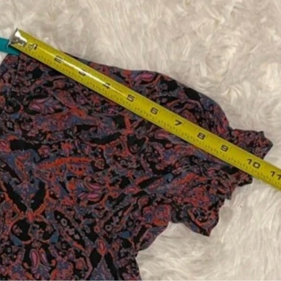 Joie Paisley Boho Blouse Fallcore‎ Artcore Designer Top Flowy Romantic Silk Sz L - Picture 9 of 12